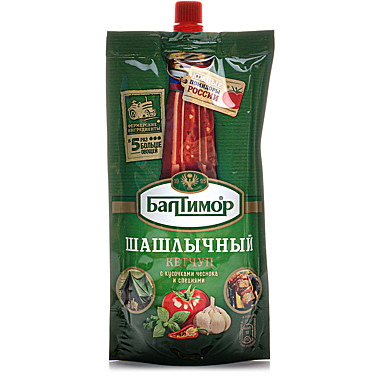 Кетчуп БАЛТИМОР 260г Шашлычный д/пак 1/28  