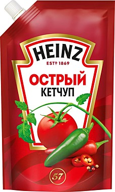 Кетчуп ХАЙНЦ Острый 320гр с доз 1/16  