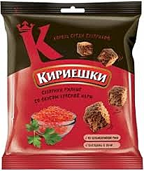 Кириешки РЖАНЫЕ 40г Красная икра 1/60  