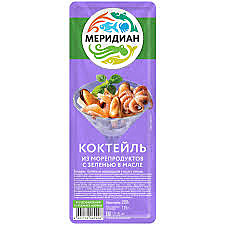 Коктейль из морепродуктов Меридиан в/м с зел. 200г 1/8