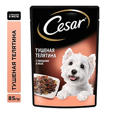 CESAR 85г тушеная телят с овощ 1/28  