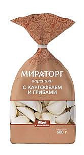 Вареники МИРАТОРГ 600гр С картофелем и грибами 1/8