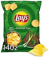 Чипсы ЛЕЙЗ 140г Зел.лук 1/19